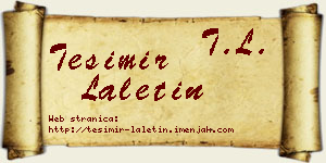 Tešimir Laletin vizit kartica